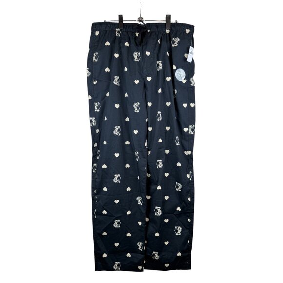 Disney Other - NWT 100% Cotton GAP x Disney Black/White Mickey Mouse & Heart Pajama Bottoms - L